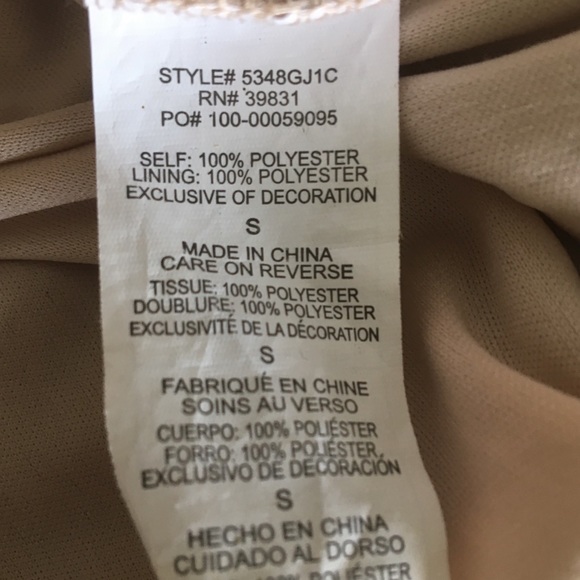 LIKE NEW! Golden bodycon party dress - Picture 4 of 4